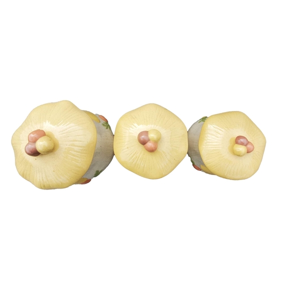 Vintage 70s Mushroom Hand Painted Ceramic Jar Set - Picture 5 of 7